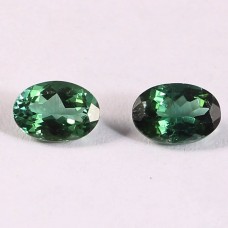 Natural Green tourmaline 4.50x6.50mm oval facet 1.45 cts